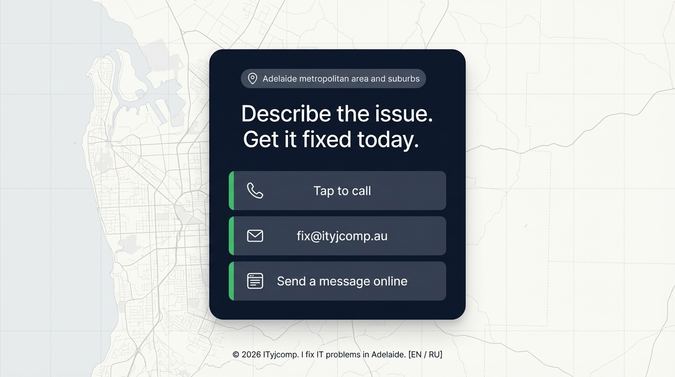 Get IT Help in Adelaide Today — Same-Day On-Site Support